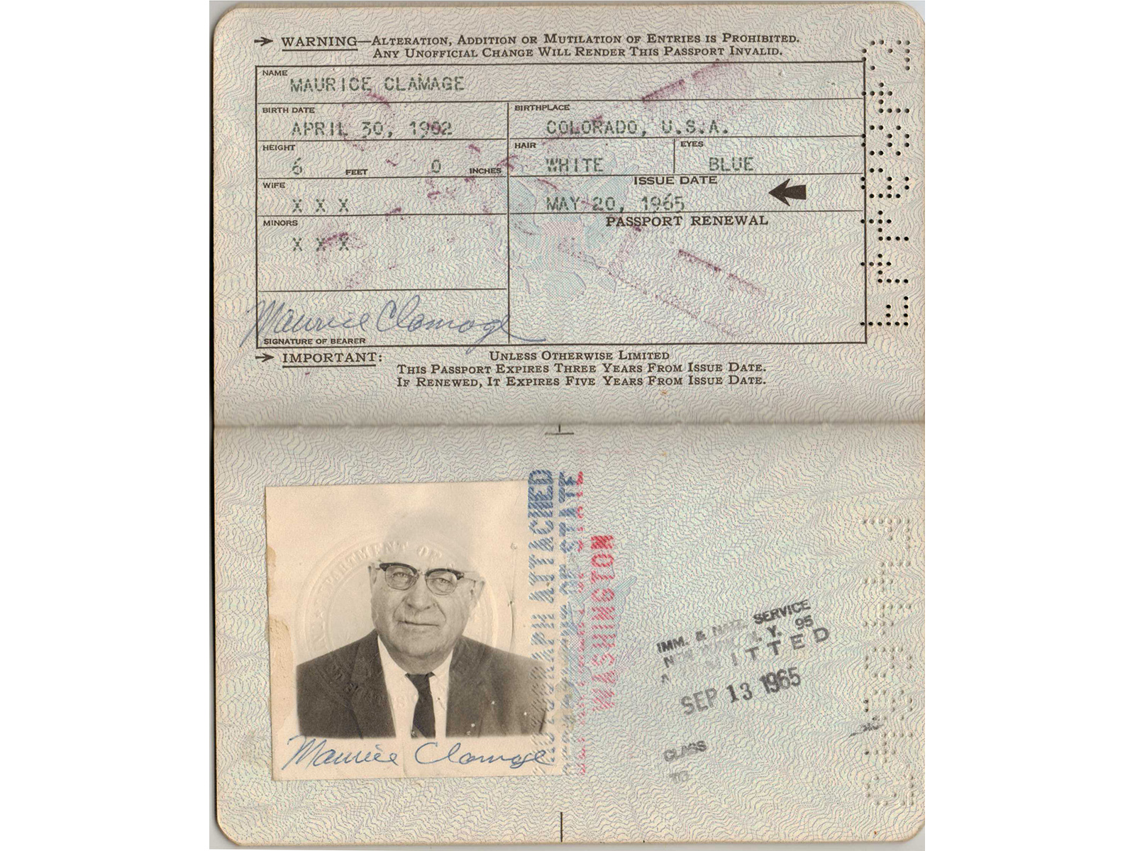 Maurice's Passport